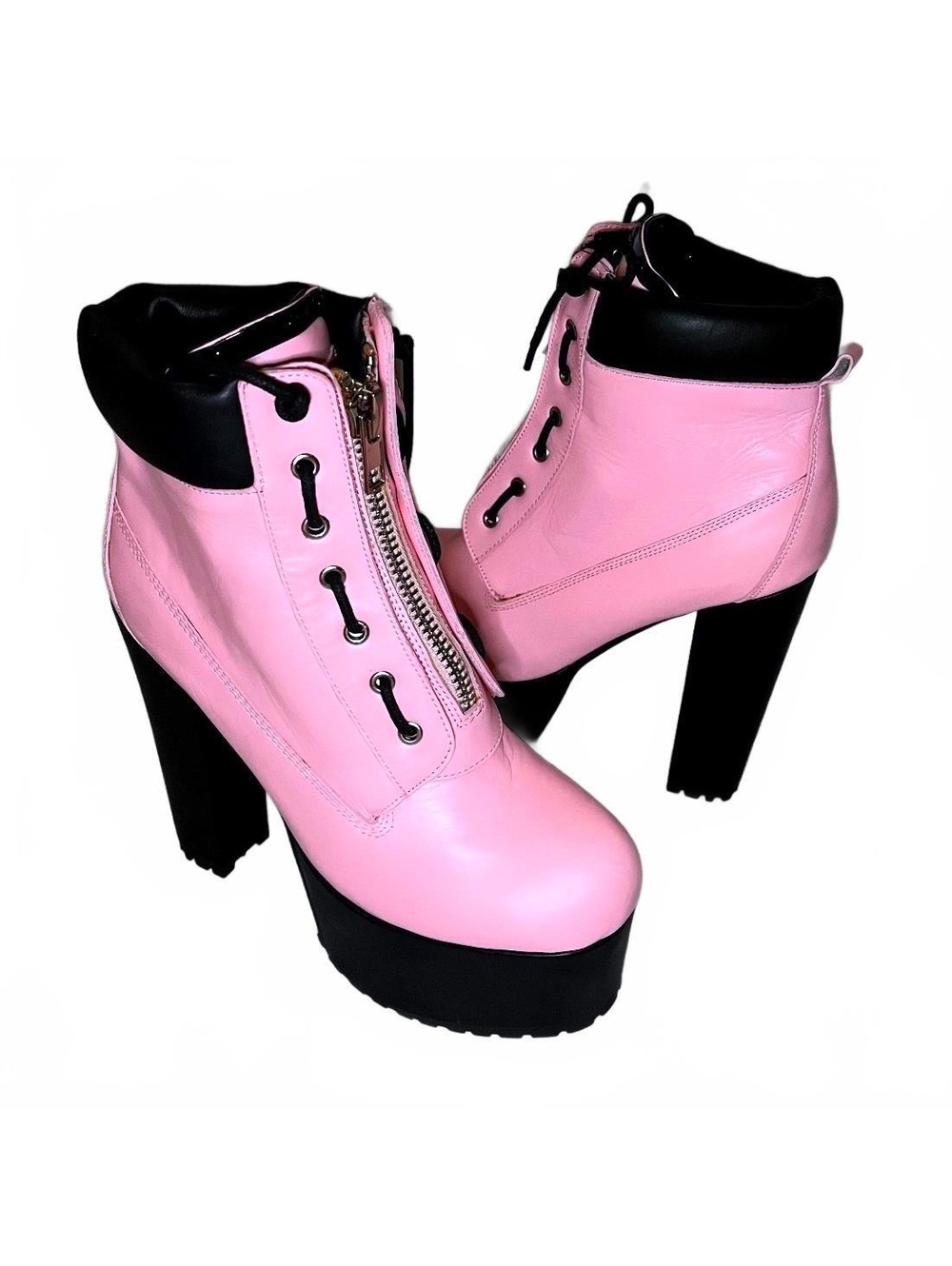 CURRENT MOOD Not Yerz Prophecy Platform Boots Pink Black Size 8